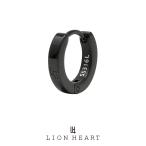 ライオンハート LH-1 プレーン フープピアス サージカルステンレス(ブラック) LHMP006NBK LION HEART 1点売り 片耳用 シンプル 誕生日 プレゼント メンズ