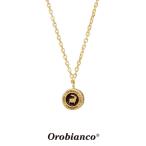 ショッピングオロビアンコ オロビアンコ  ネックレス OREN018BKG (ゴールド×ブラック) シルバー925 チェーン40+5cm Orobianco Necklace ブランド メンズ レディース