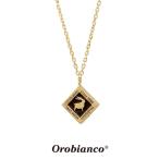 オロビアンコ ネックレス OREN024BKG (ゴールド×ブラック) シルバー925 チェーン40+5cm Orobianco Necklace ブランド メンズ レディース