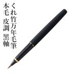 万年毛筆ペン 呉竹 くれ竹万年毛筆 本毛 皮調 黒軸