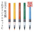 筆ペン 呉竹 完美王 耽美艶 5色オリジナルセットC