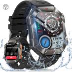 ショッピングスマートウォッチ スマートウォッチ 2.0インチ大画面 スポーツウォッチ 100+種類運動モード 軍用規格 smart watch IP67防水 iPhone/Android対応 日本語説明書付き