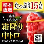 馬刺し 肉 熊本 中トロ 霜降り 750g 約50g×15 約15人前 馬肉 熊本肥育 ギフト 食べ物 おつまみ 熊本馬刺し専門店 母の日 父の日 ギフト