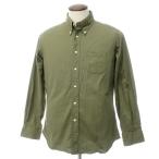 インディビジュアライズド シャツ INDIVIDUALIZED SHIRTS コットン ボタンダウンシャツ オリーブ 16 1/2-34