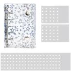  прозрачный наклейка жнец - звезда рисунок наклейка .M5 блокнот карман размер двойной кнопка дизайн 5 дыра фото альбом мелкие вещи регулировка для мужчин и женщин регулировка оптимальный DIY ноутбук foru