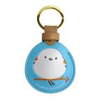 [LamPlanning] [きながにシマエナガ] PUレザー ケース キーリング キーホルダー エアタグ AirTag スマートトラッカー