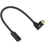 Poyiccot L type USB C удлинение кабель 0.3m,40Gbps USB C удлинение кабель короткий .,PD 240W/5A внезапный скорость зарядка Type-c удлинение кабель,8K видео выход USB Type C удлинение кабель Thund