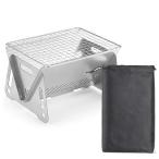 LTG バーベキューコンロ 一人用 簡易式 焚き火台 グリル 小型 コンパクト 小さい 小さめ 収納ケース付き 軽量 少人数 七輪 しちりん 炭火焼 網焼き ソロキャンプ