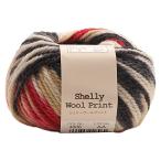 ショッピング毛糸 元廣(Motohiro) スキー 手編み毛糸 シェリーウールプリント 並太(5玉セット) Col.4006