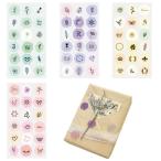  цельный наклейка хлопья наклейка cургуч прозрачный симпатичный круг 72 листов ввод 4 видов стиль . cургуч способ стикер бабочка цветок знак лист .. конверт, приглашение,