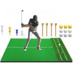 ショッピングフルコース ゴルフマット 大型 ゴルフ練習マット 耐久性が高い 屋外 室内 150x117cm 素振り ドライバー スイング アプローチ練習 フルショット対応 スイングマット 高弾性滑