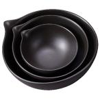 LIVING TALK 中鉢 黒 W14.5xD13.5xH6cm 片口