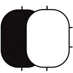Selens 楕円背景パネル 150 x 200cm ブラック/ホワイト 2-in-1 クロマキー背景 リバーシブル 折り畳み可能 スタジオ背景 スクリーンシート 背景布 写真撮影用