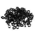 PATIKIL силикон Raver частота кольцо 50 шт нескользящий 15.7 mm Flat черный книга@ искусство box код упаковка сумка LAP для 