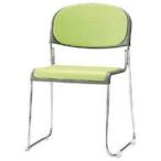 TOKIO ミーティングチェア(スタッキング) ビニールレザー インディゴブルー FNM-10L-IB