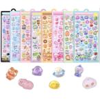 ショッピングシール Drado ぷくぷくシール ぷくぷく ぷっくり 立体シール かわいい 8枚セット 立体 おしゃれ デコシール ごほうび 子供 貼り付け可能 贈り物 手帳 携帯 DIY用