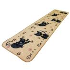 B.L.Bキッチンマット黒猫日本製...