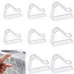 テーブルクロスクリップ テーブルクロス止め  大4個*小4個 合計8個 透明 ピクニックテーブルクロスホルダー 固定用 クリップ ロス止めクリップ 防風 滑り止め 家