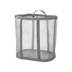  прачечная сумка стирка предмет корзина складной тип большая вместимость половина прозрачный сетка "дышит" есть крепкий ручная сумка * орнамент возможность многоцелевой использование перевозка ( серый )