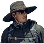 [Cooltto] рыбалка шляпа шляпа широкополая затенитель от солнца шляпа мужской сетка UV cut выгоревший на солнце участок предотвращение рыбалка альпинизм уличный спорт 