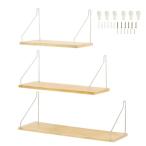  настенная полка комплект из трех позиций орнамент полки из дерева полка витрины стена поверхность место хранения 30/40/50CM 3 упаковка тросик установка установка простой стена . царапина присоединение нет ... присоединение ... полки DIY интерьер 