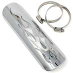 Mirai.2022 мотоцикл защита глушителя выхлоп труба muffler покрытие fire -. рисунок из нержавеющей стали серебряный универсальный 