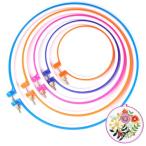 PAVIKE пластик вышивка обруч (5 размер 5 шт. комплект ).... рамка-оправа вышивка обруч вышивка рамка-оправа круглый вышивка обруч комплект красочный .... инструмент вышивка tool рукоделие сопутствующие товары наружный диаметр 8/1