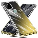 Google Pixel 5 для кейс прозрачный TPU градация цвет ударопрочный пиксел 5 для покрытие прозрачный в одном корпусе падение предотвращение пыленепроницаемый деформация предотвращение Samsung для покрытие чёрный / Gold W-C