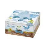 . новый керамика зеленый four деталь культивирование комплект Mini hi вокруг размер : примерно W12.3 D12.3 H7 GD-103602