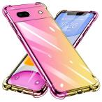 Google Pixel 6A 5G для кейс прозрачный TPU градация цвет ударопрочный пиксел 5 для покрытие прозрачный в одном корпусе падение предотвращение пыленепроницаемый деформация предотвращение Samsung для покрытие розовый /go-