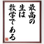 ノヴァーリスの名言「最高の生は数学である」額付き書道色紙／受注後直筆