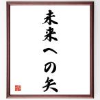 名言「未来への矢」額付き書道色紙／受注後直筆