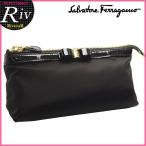 サルヴァトーレフェラガモ Salvatore Ferragamo ポーチ 小物入れ リボン コスメポーチ 22b055