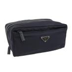 Yahoo! Yahoo!ショッピング(ヤフー ショッピング)プラダ PRADA ポーチ 小物入れ ナイロン サフィアーノレザー ダークブルー レディース 2na029tesa