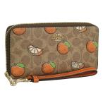 ショッピングコーチ 財布 コーチ 財布 レディース 長財布 アウトレット ブラウン ロング ジップ アラウンド ウォレット シグネチャー キャンバス オレンジ フルーツ CAO92IMTAM COACH