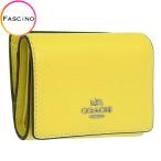 コーチ 財布 レディース 3つ折り 折財布 ミニ財布 コンパクト アウトレット イエロー リファインド ペブル レザー マイクロウォレット CM238SVS9V COACH