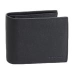 コーチ 財布 メンズ 2つ折り 折財布 コンパクト 札入れ 小銭入れなし アウトレット レザー ブラック 3 IN 1 ウォレット SPORT CALF CR911BLK COACH