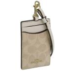  Coach футляр для карточек ID карта держатель женский outlet ID Ran ярд signature парусина бежевый LNYRD ID SIG CNVS CZ285IMXDM COACH