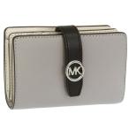 ショッピングマイケル 特価 マイケルコース 財布 レディース 2つ折り 折財布 コンパクト アウトレット レザー グレー 35T5SGRE8T 035 MICHAEL KORS