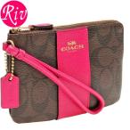 コーチ COACH ポーチ リストレット ブラウン ピンクルビー PVC レザー f54629imewc