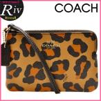 コーチ COACH ポーチ リストレット レオパード F64238