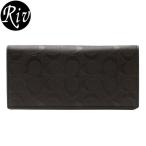 コーチ COACH 財布 アウトレット 長財布 二つ折り メンズ ブラック レザー f75365blk