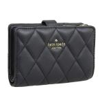 ケイトスペード 財布 レディース 二つ折り財布 アウトレット レザー ブラック CAREY SMOOTH QUILTED LEATHER M KA591-001 KATE SPADE