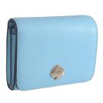 ケイトスペード 財布 レディース 2つ折り 折財布 コンパクト アウトレット レザー ブルー KAYLA PEBBLED LEATHER SMALL L KK056 404 kate spade