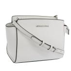 特価 マイケルコース バッグ レディース ショルダーバッグ レザー ホワイト SELMA MD MESSENGER 30T3SLMM2L 085 MICHAEL KORS