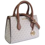 マイケルコース バッグ レディース ショルダーバッグ 2way 斜めがけ アウトレット PVC ホワイトブラウン SM CZ SATCHEL 35S3G6HS5B VANILLA MICHAEL KORS