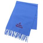 ヴィヴィアンウエストウッド マフラー ストール レディース ウール ブルー EMBROIDERE LOGO 81030007W00Q7K401 VIVIENNE WESTWOOD