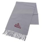 ヴィヴィアンウエストウッド マフラー ストール レディース ウール グレー EMBROIDERE LOGO 81030007W00Q7P403 VIVIENNE WESTWOOD
