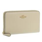 コーチ 財布 レディース 長財布 アウトレット ラウンドファスナー ベージュ IVORY PBL LTHR MED ID ZIP C4124IMIVO COACH