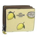 ショッピングコーチ 財布 コーチ 財布 レディース 2つ折り 折財布 コンパクト アウトレット イエロー スナップウォレット レモンプリント SNAP WLT LEMON PRNT CAP19SVXUC COACH